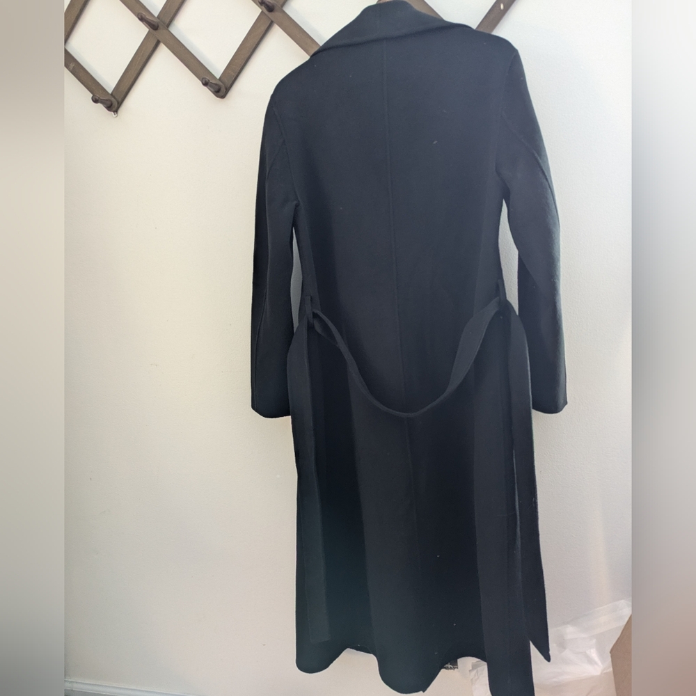 Quince Double-Faced Merino Wool Draped Collar Wrap Coat - NWOT - Picture 7 of 15